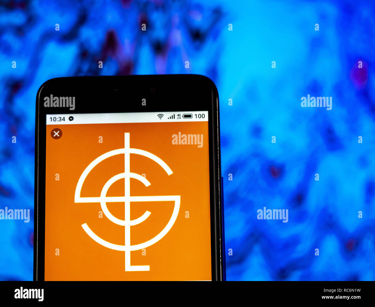 Kiev, Ukraine. 14 Jan, 2019. Logo de l'entreprise Impression Communication LSC vu affichée sur un téléphone intelligent. Crédit : Igor Golovniov SOPA/Images/ZUMA/Alamy Fil Live News Banque D'Images