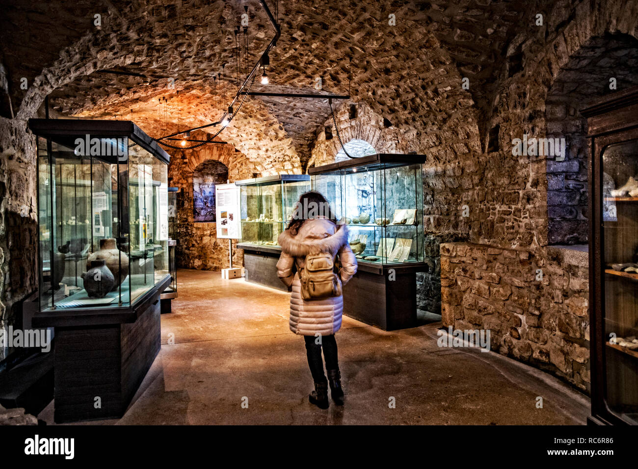 Italie Basilicate Venosa Château ducal du musée archéologique national Balzo Banque D'Images