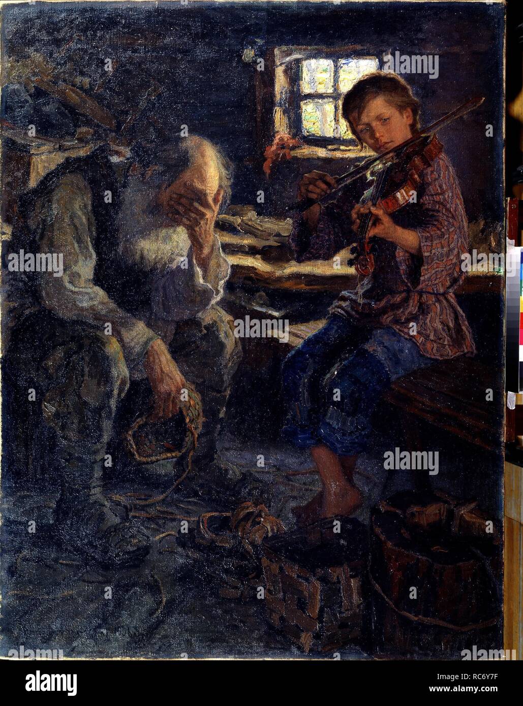 Le Talent. Musée : Musée d'art régional, Arkhangelsk. Auteur : Bogdanov-Belsky, Nikolai Petrovitch. Banque D'Images