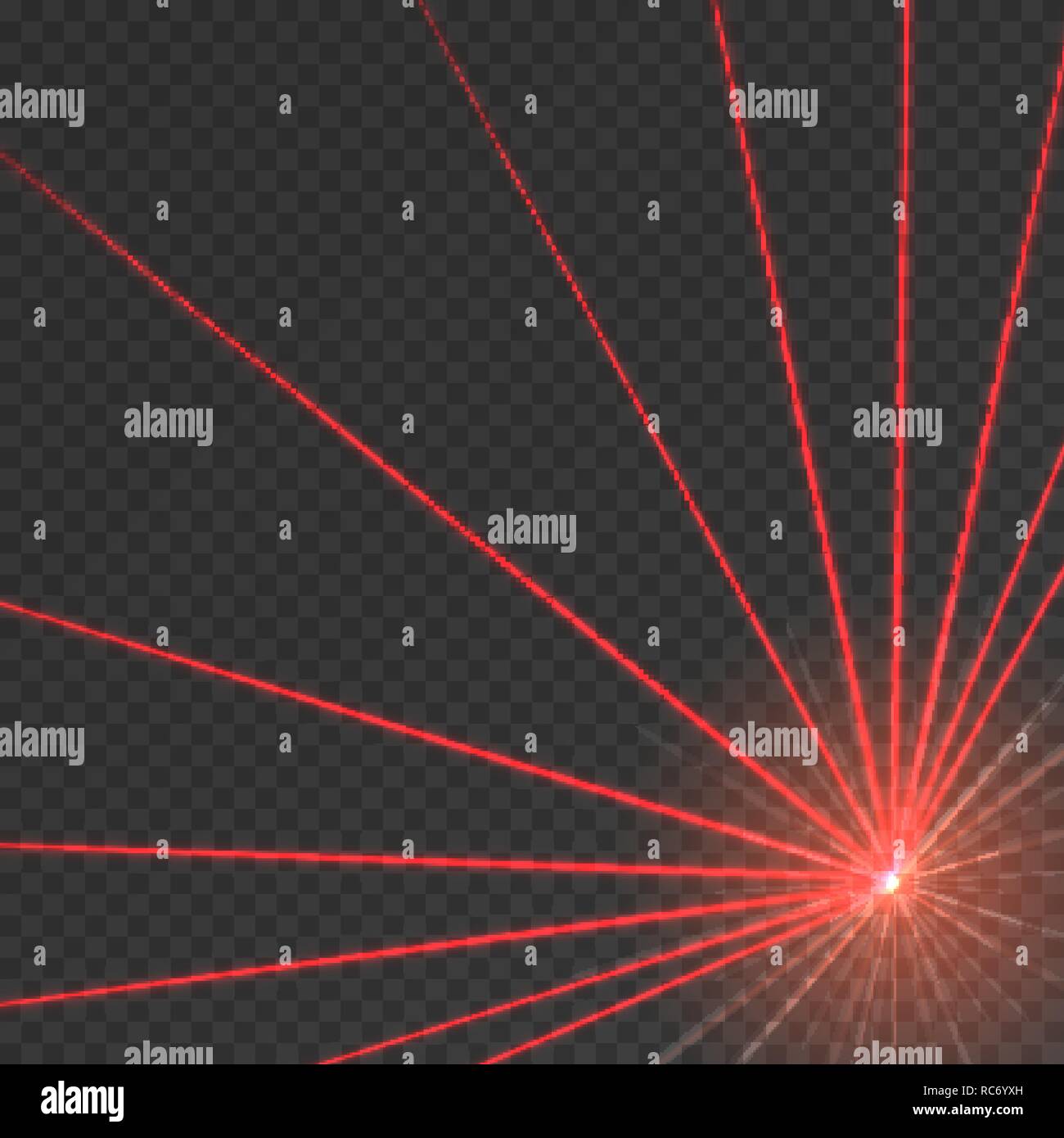 Résumé rouge du faisceau laser. Vector illustration Illustration de Vecteur
