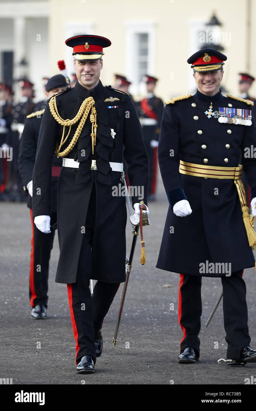 Le prince William, duc de Cambridge assiste au défilé du souverain à l'Académie Royale Militaire de Sandhurst en vedette : Prince William, duc de Cambridge où : Camberley, Royaume-Uni Quand : 14 Déc 2018 Crédit : WENN Banque D'Images