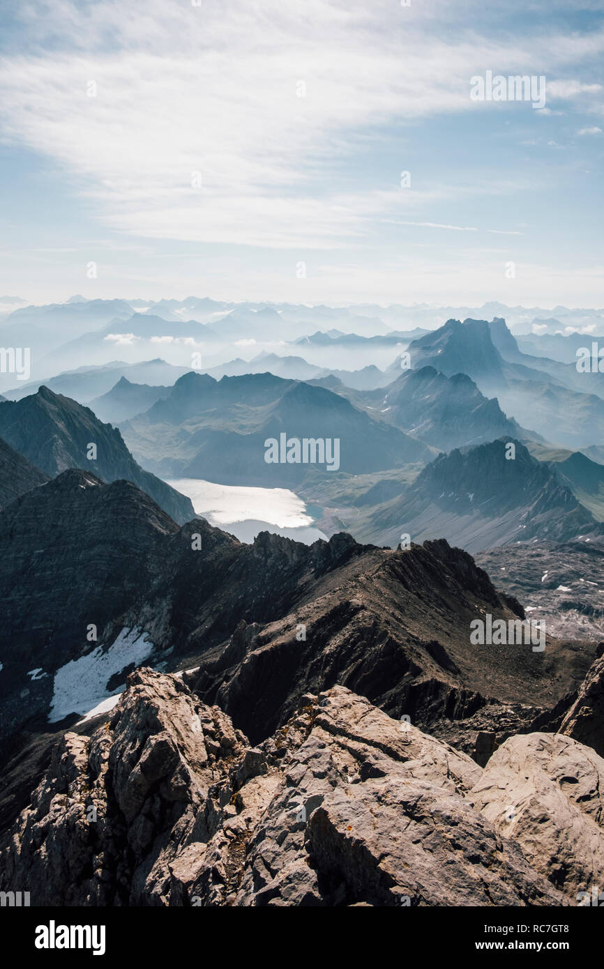 Mountainscape, marque, Vorarlberg, Autriche Banque D'Images