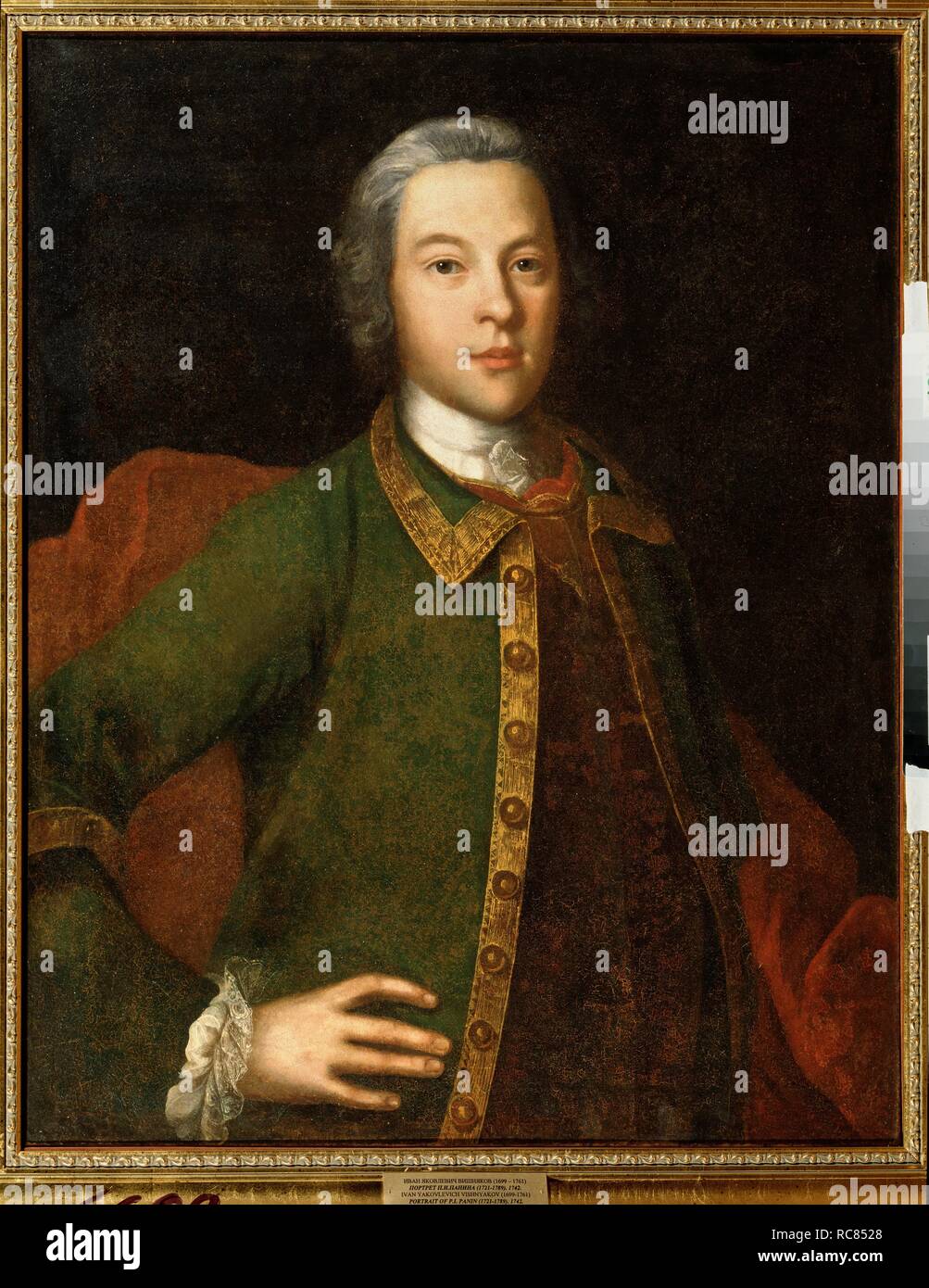 Portrait du Comte Petr Panin (1721-1789). Musée : Regional Art Gallery, de Tver. Auteur : Ivan Vishnyakov Iakovlevitch. Banque D'Images