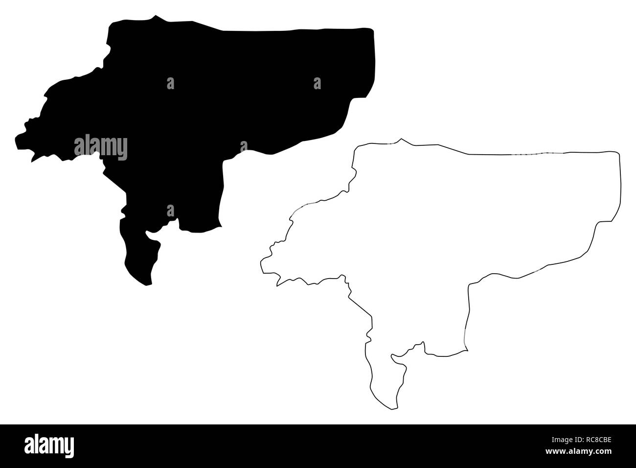 La province d'Ispahan (Provinces d'Iran, République islamique d'Iran, Perse) map vector illustration, croquis gribouillis d'Isfahan site Illustration de Vecteur