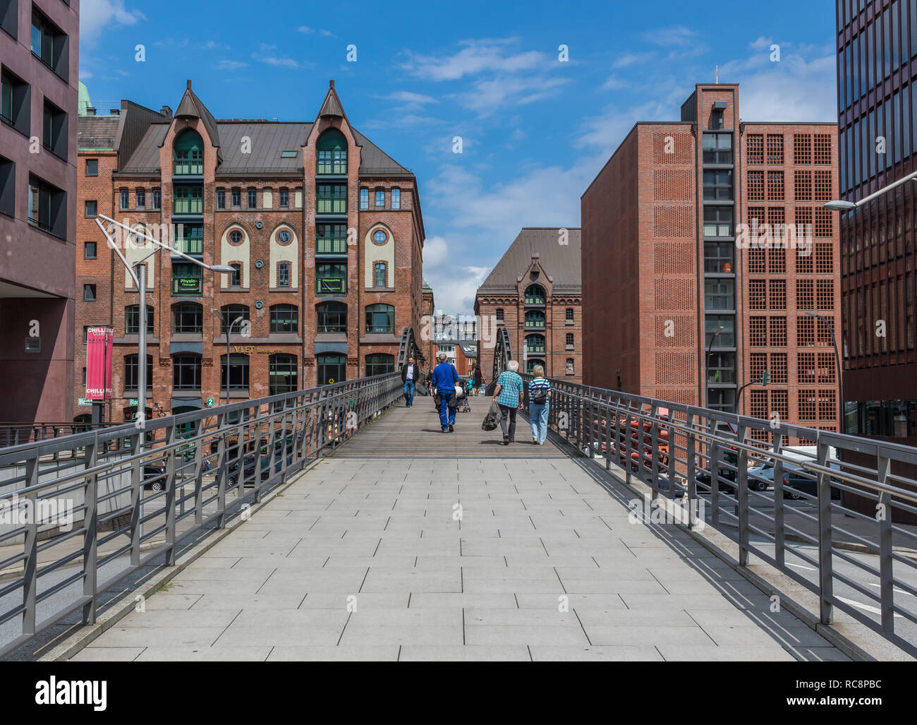 Hambourg, Allemagne - deuxième plus grande ville d'Allemagne, Hambourg a été classé site du patrimoine mondial de l'Unesco en raison de son architecture particulière Banque D'Images
