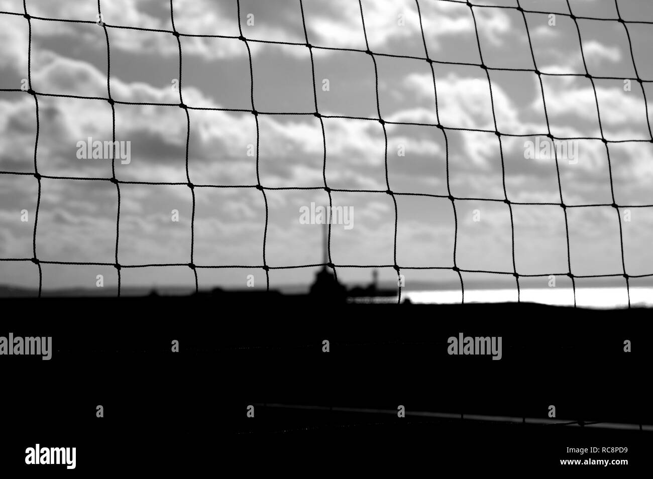 Filet de volley-ball sur la plage Banque D'Images