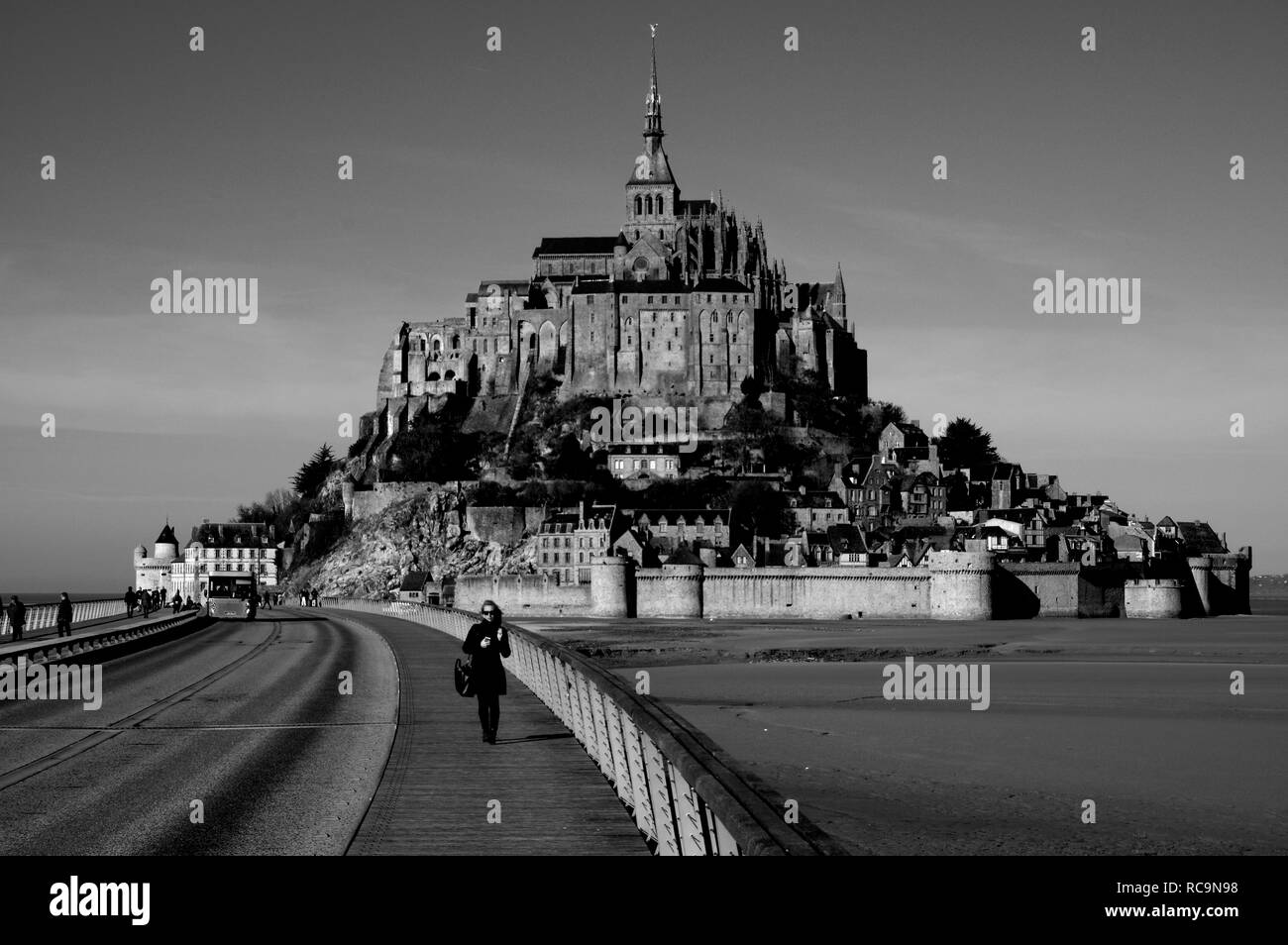 Mont Saint Michel, France. La Normandie. L'Europe Banque D'Images