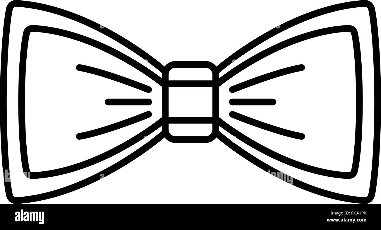 Noeud papillon femme style du contour, icône Image Vectorielle Stock - Alamy