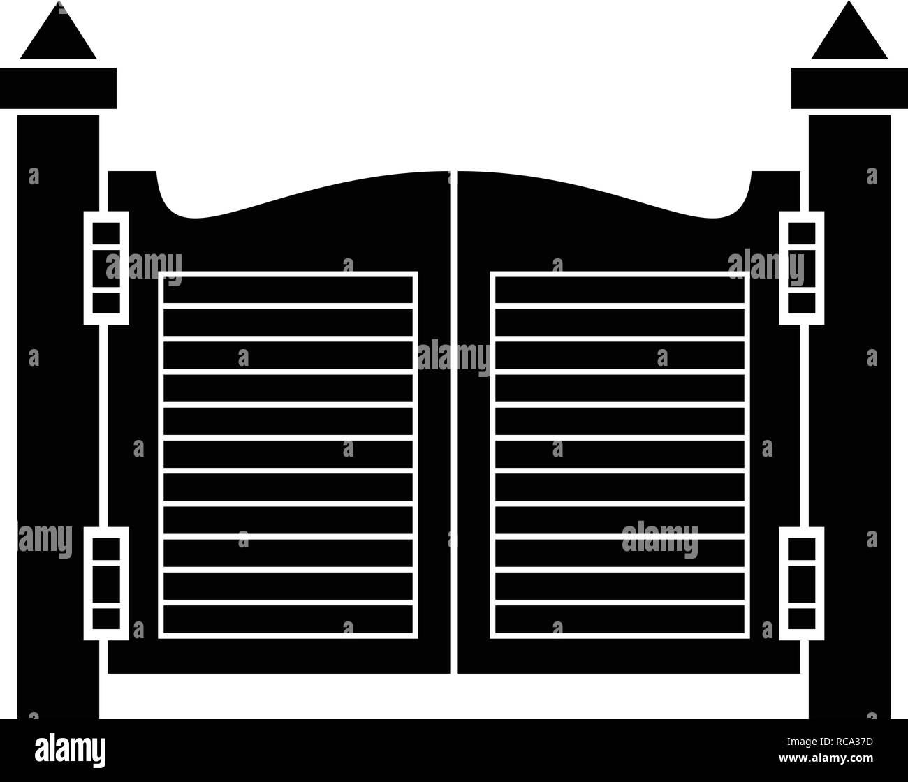 Portes Saloon, icône de style simple. Illustration de Vecteur