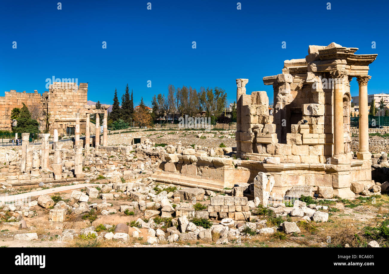 Le Temple de Vénus à Baalbek, Liban Banque D'Images