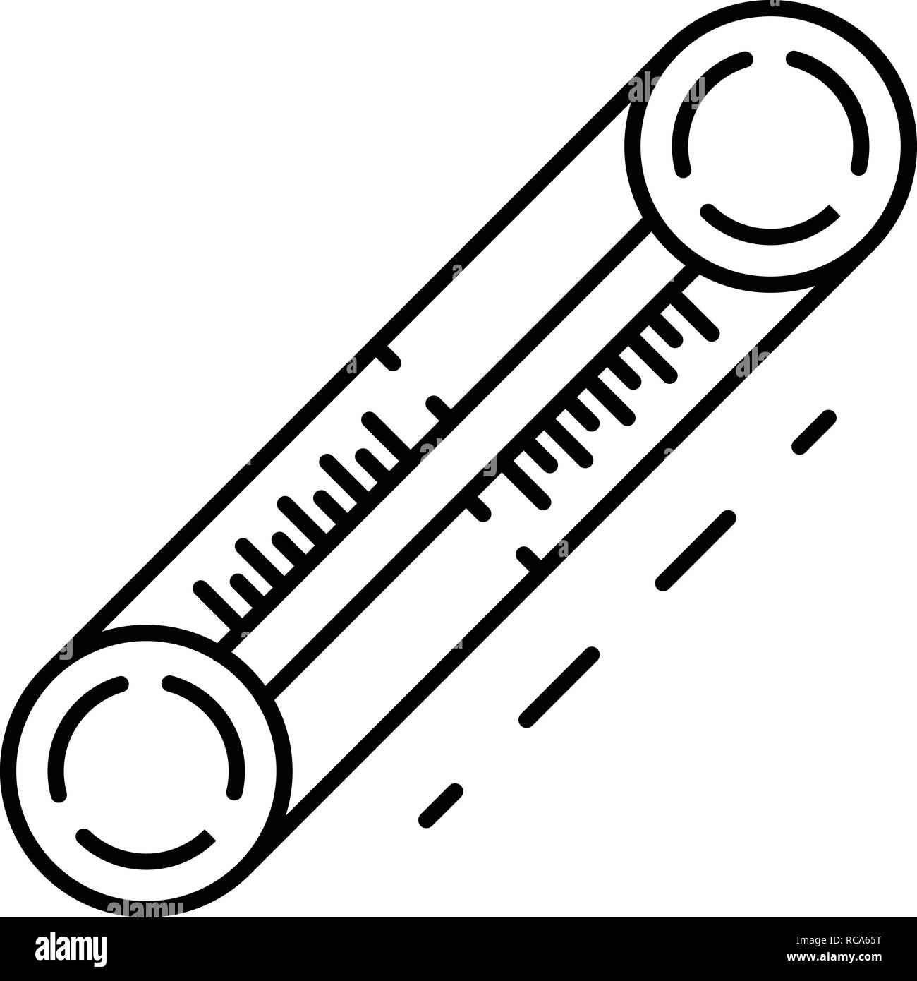 Thermomètre de la conditionneuse, icône de style contour Illustration de Vecteur