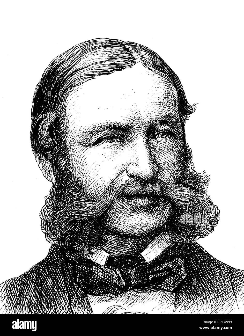 Heinrich Barth, 1821-1865, explorateur allemand de l'Afrique et de l'archéologue, géographe, philologue et gravure historique Banque D'Images