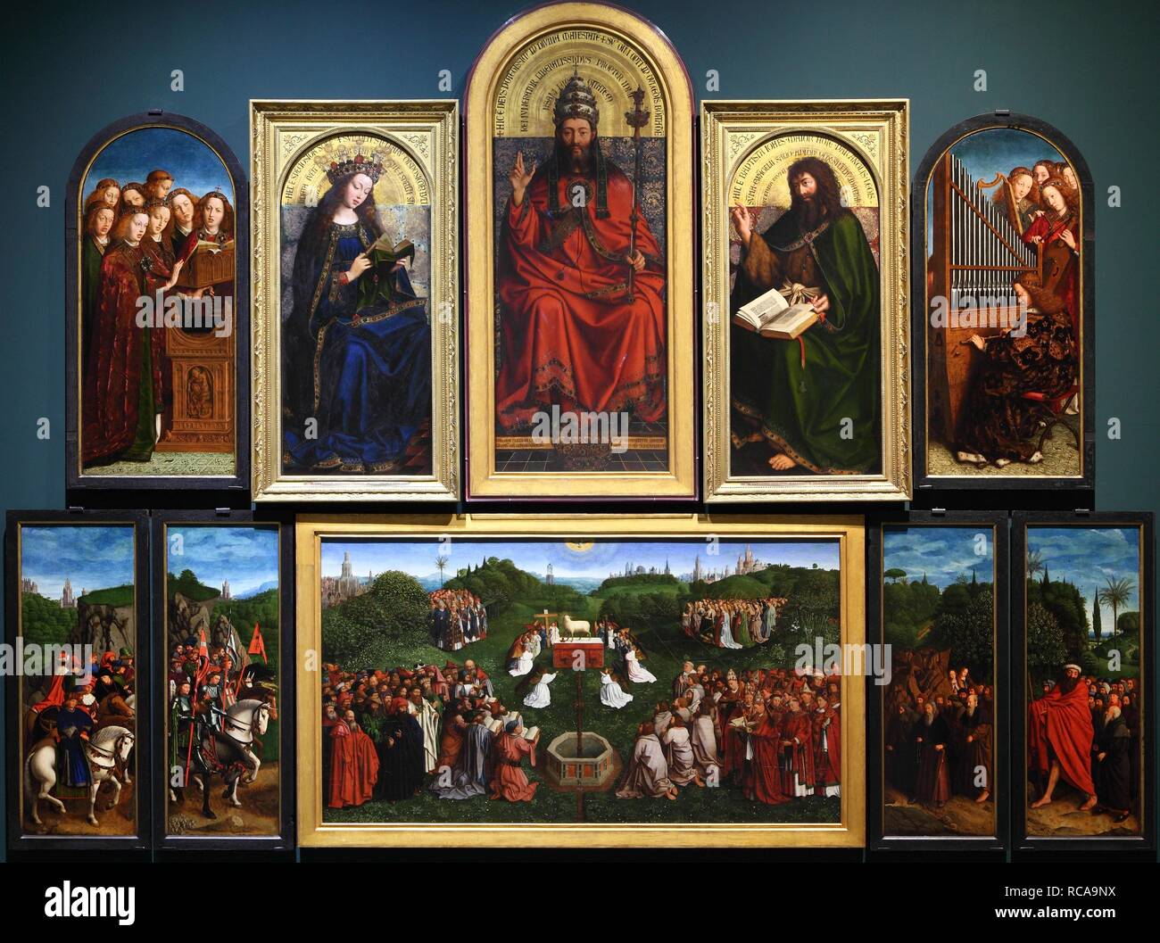 Copie du retable de Gand. Auteur : Coxcie (Coxie), Michiel. Banque D'Images