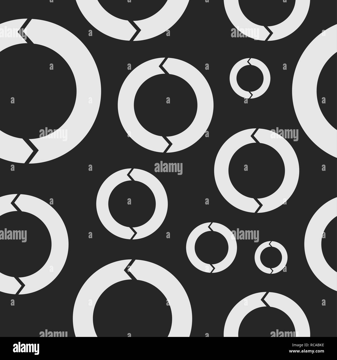 Vector background seamless pattern avec flèches circulaires pour votre conception. Illustration de Vecteur