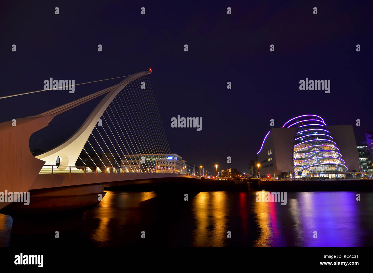 Dublin par nuit Banque D'Images