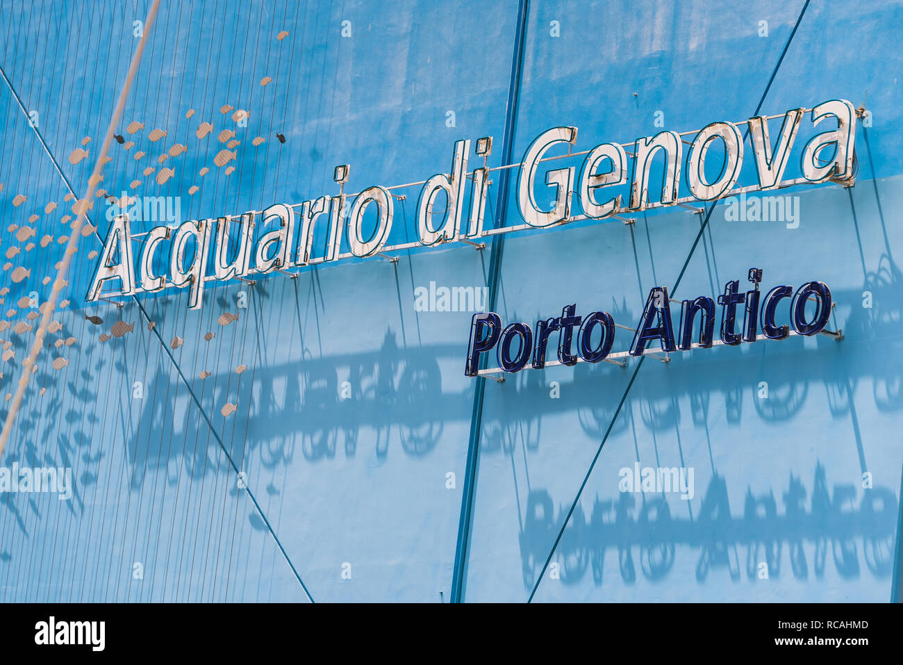 L'Acquario di Genova, entrée privée, le plus grand aquarium d'Europe, Porto Antico (Gênes, Zena), Ligurie, Italie, Europe Banque D'Images