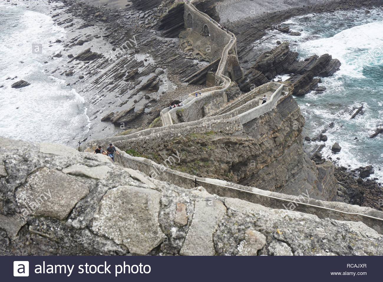 Escalier Dans La Roche Avant De La Côte à La Chapelle - 