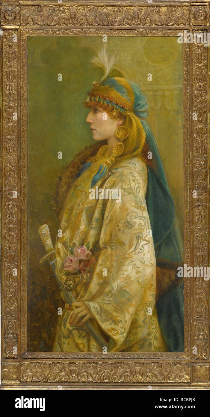 Portrait de Sarah Bernhardt comme 'Adrienne Lecouvreur Roxanna dans'. Musée : collection privée. Auteur : ROBERTSON, WALFORD GRAHAM. Banque D'Images
