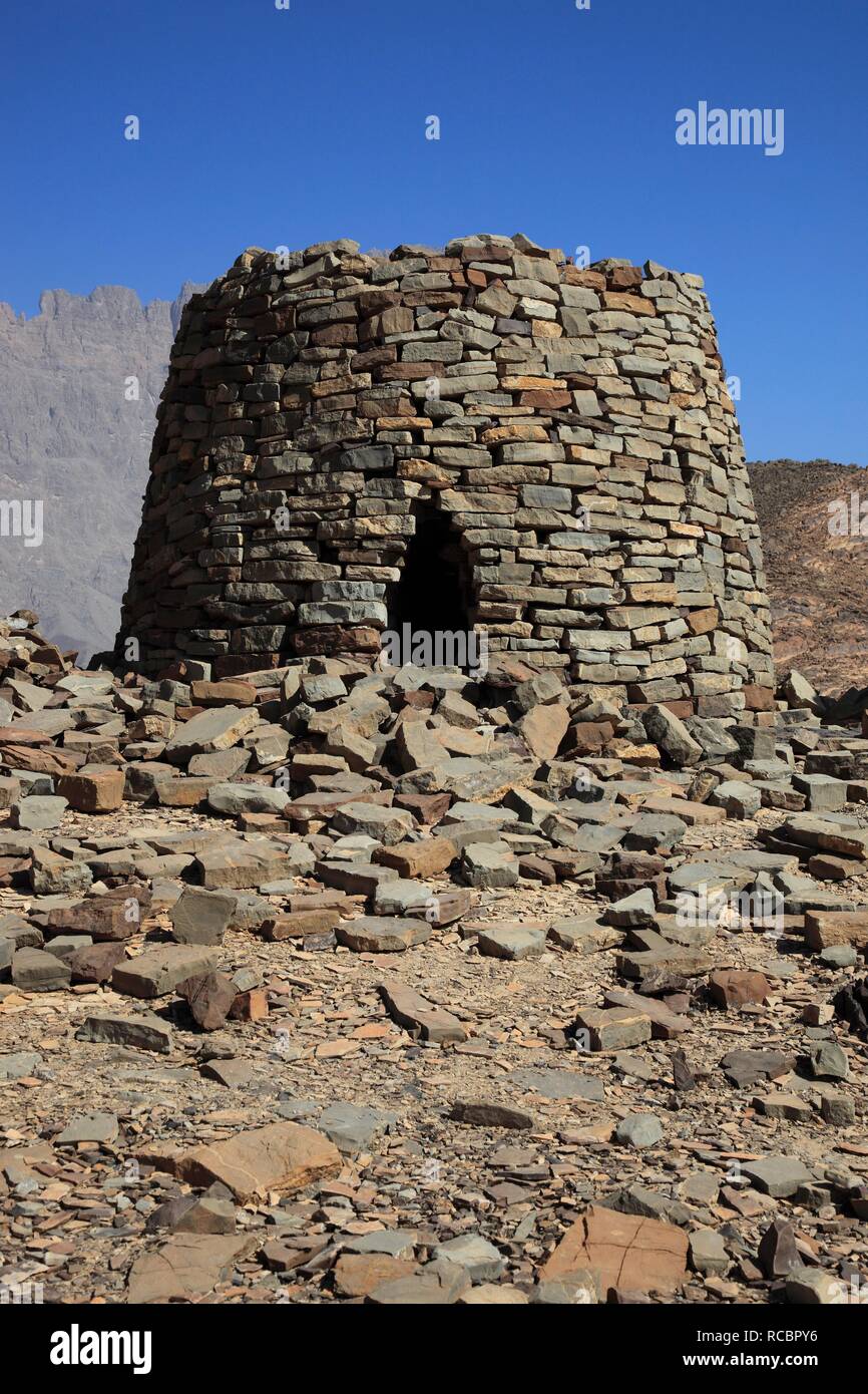 Tombes de la Ruche sur le bord d'Al-Ayn Jebel Misht Mountain Ridge, dans la zone située entre les villes de Bat et dans l'Al-Ayn Banque D'Images