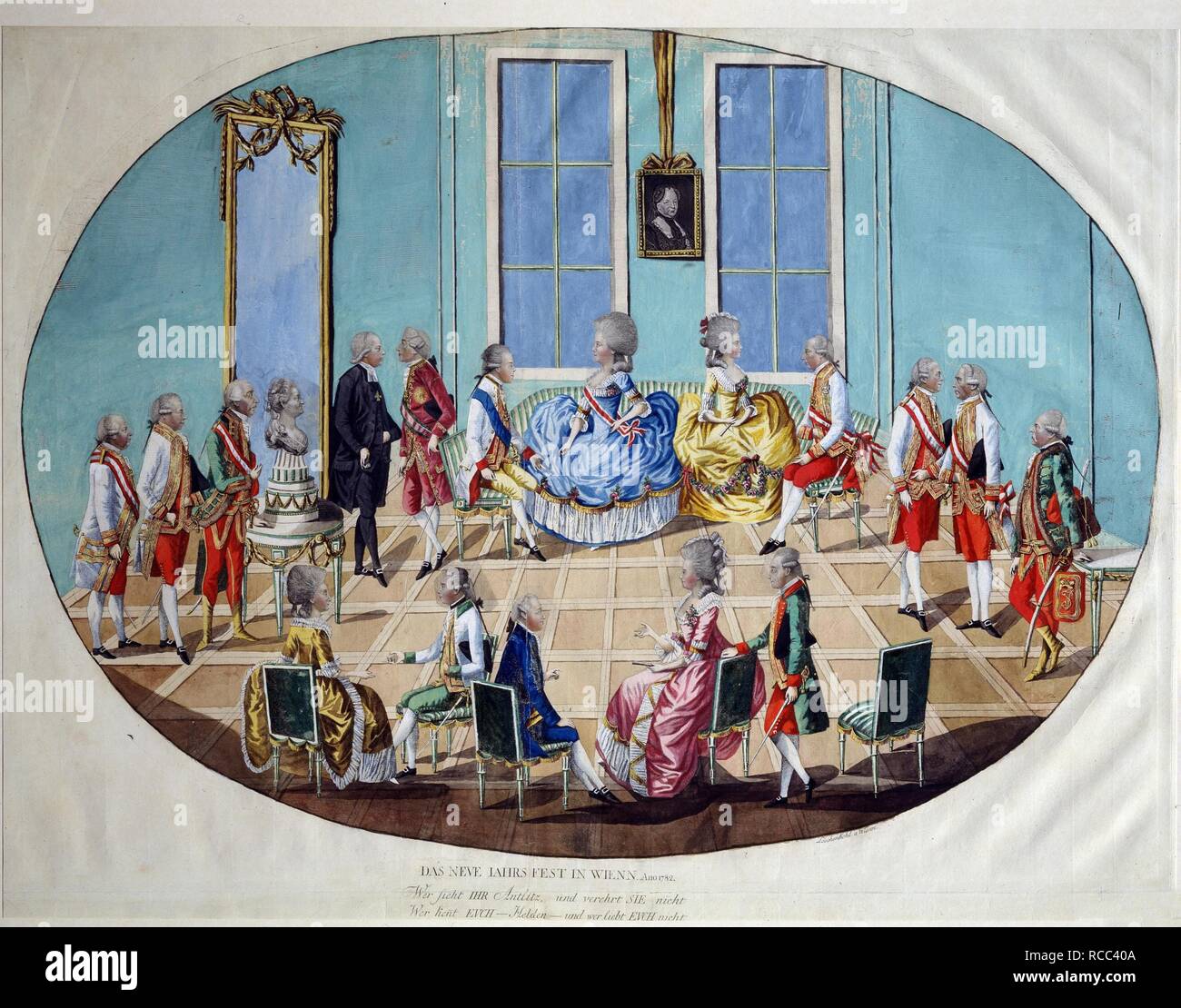 La célébration du Nouvel An à Vienne en 1782. Musée : Musée d'histoire de l'État de Moscou. Auteur : LOESCHENKOHL, JOHANN HIERONYMUS. Banque D'Images