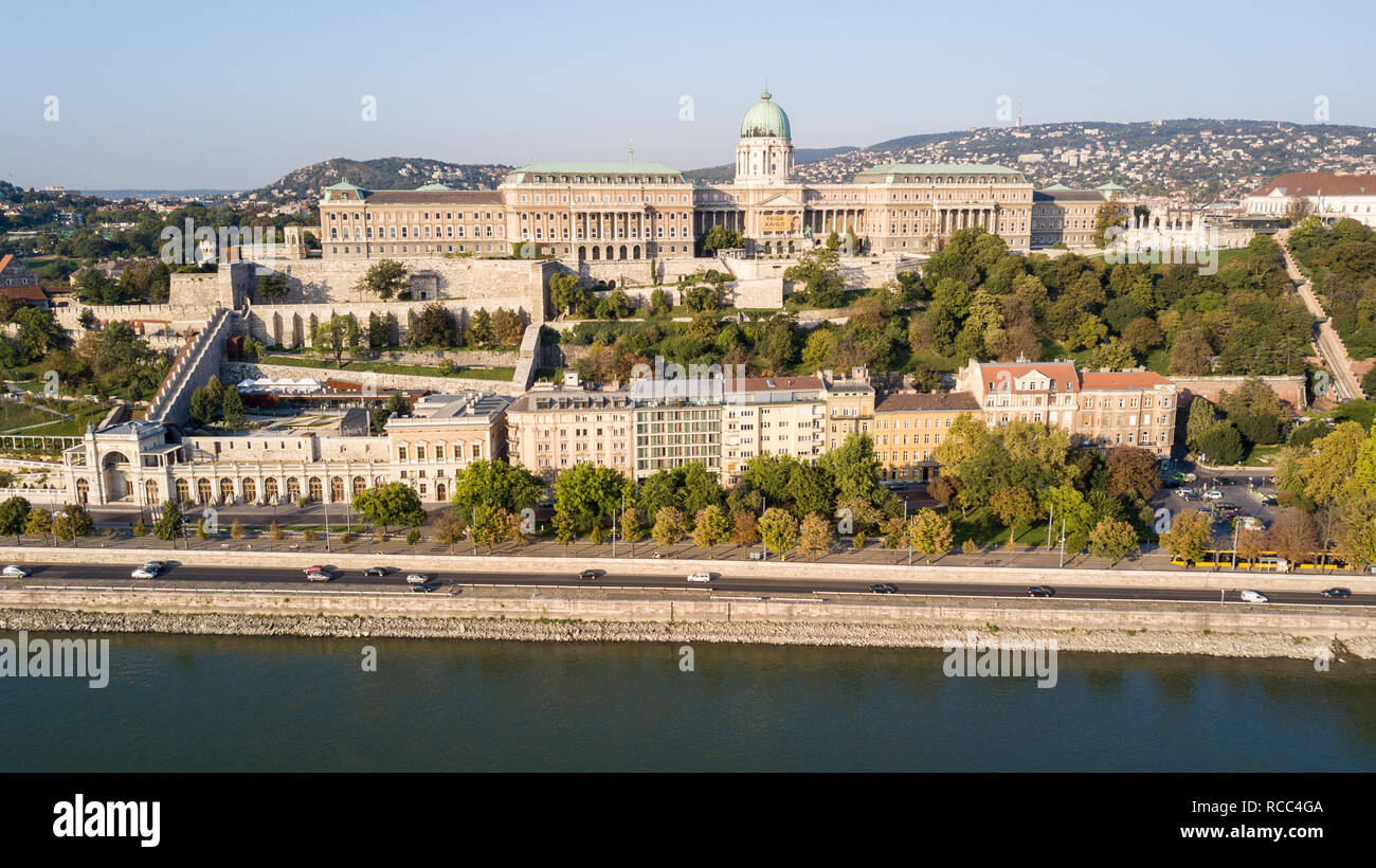 Le Château de Buda, Budavari Palota, paysage urbain, Budapest, Hongrie Banque D'Images