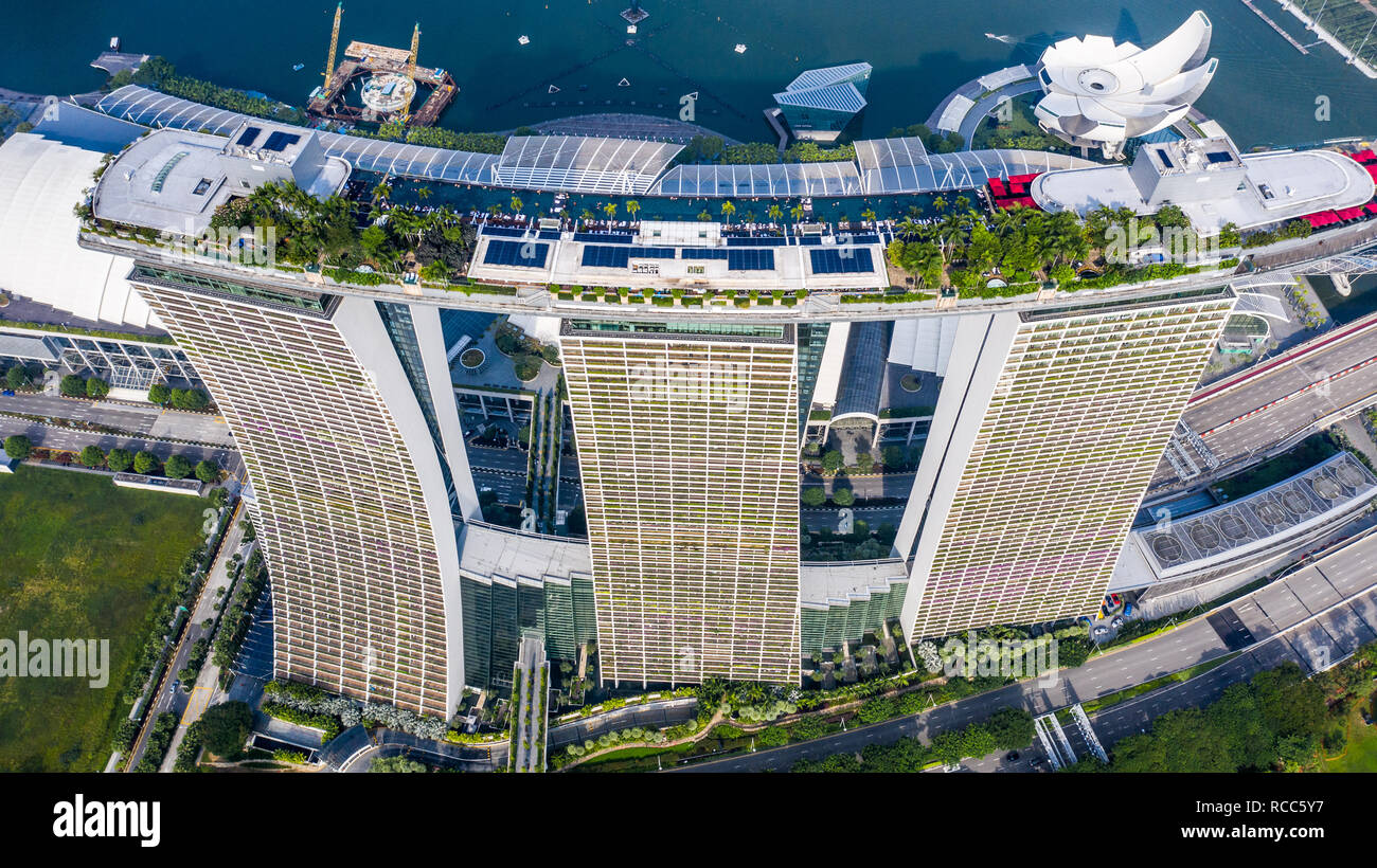 Marina Bay Sands Skypark, Singapour Banque D'Images