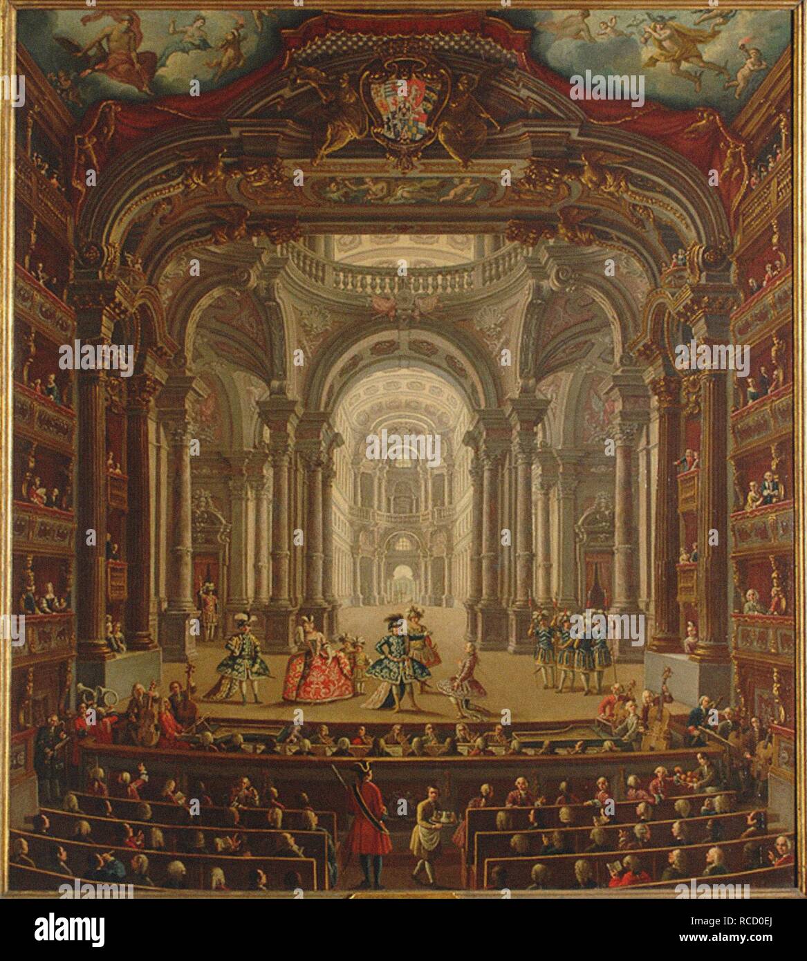 Teatro Regio di Torino. Musée : Palazzo Madama Torino. Auteur : Giovanni Michele Graneri. Banque D'Images