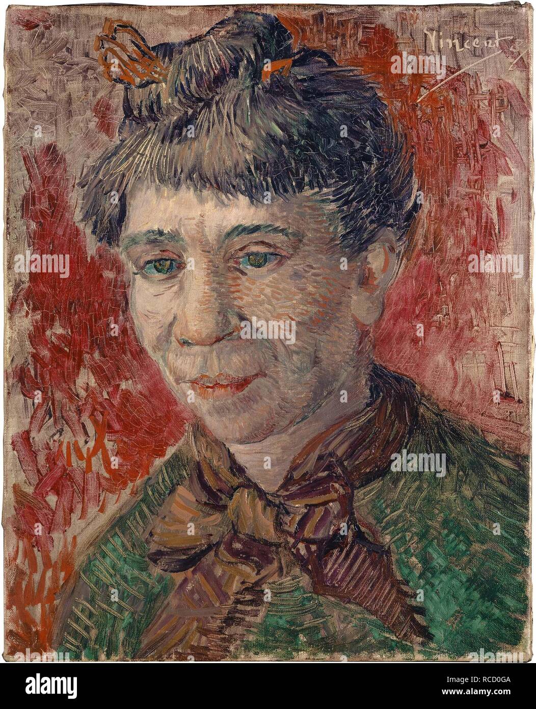 Portrait d'une femme. Musée : Musée d'Art de Bâle. Auteur : VAN GOGH, Vincent. Banque D'Images