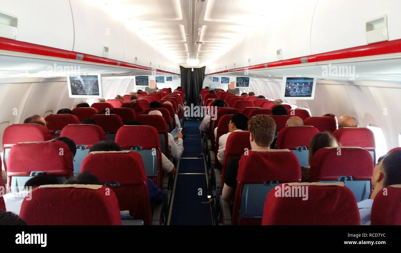 Air Koryo Tupolev Tu-204 allée. Banque D'Images