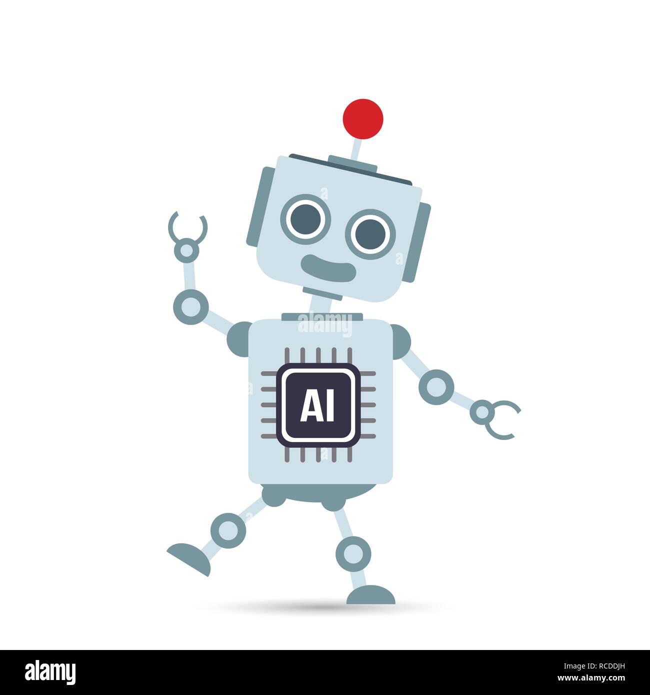 La Technologie D Intelligence Artificielle Ia Caricature Robot Element Design Vector Illustration Eps10 Image Vectorielle Stock Alamy