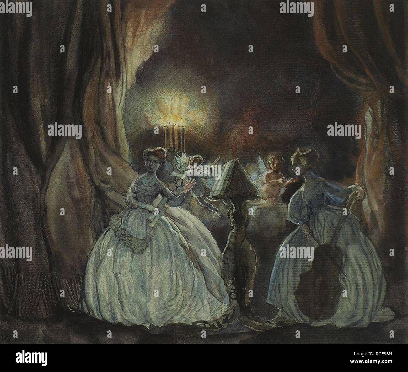 Les concerts. Musée : la Galerie nationale Tretiakov (Moscou). Auteur :, KONSTANTIN SOMOV ANDREÏEVITCH. Banque D'Images