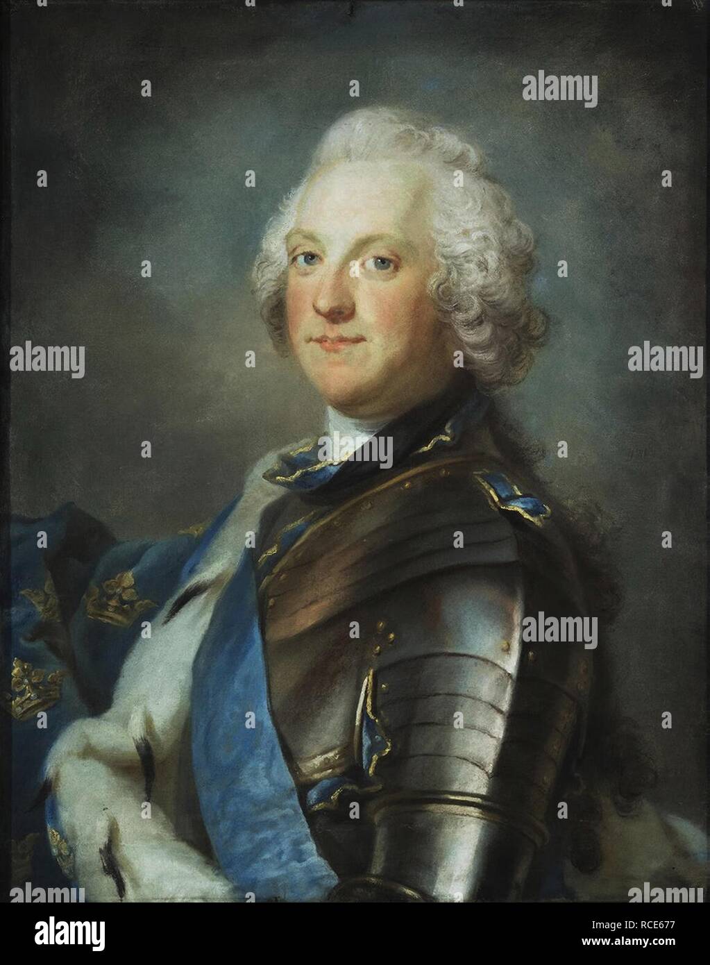 Portrait d'Adolphe Frédéric (1710-1771), Roi de Suède. Musée : Etat de l'Ermitage, Saint-Pétersbourg. Auteur : Lundberg, Gustaf. Banque D'Images