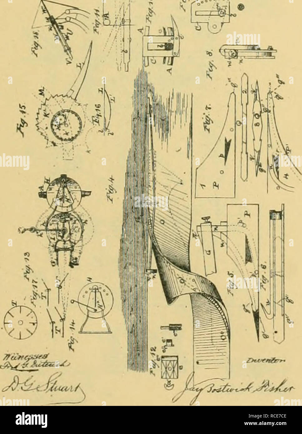 . Recueil d'outils agricoles, brevetée aux États-Unis de l'an 1789 à juillet 1881 ... Les machines agricoles ; les brevets. J. B, FI3HEH. Sulkj la charrue. N° 201 765 26 mars 1878 breveté. •^* friv'f. H. EASIIS. Projet d'Altachioent aux chasse-neige. N° 201 777. Mars 26, 1878 breveté.. Veuillez noter que ces images sont extraites de la page numérisée des images qui peuvent avoir été retouchées numériquement pour plus de lisibilité - coloration et l'aspect de ces illustrations ne peut pas parfaitement ressembler à l'œuvre originale.. Allen, James T. (James Titus) ; United States. Office des brevets. [New York, imprimé par J. C. von Arx Banque D'Images