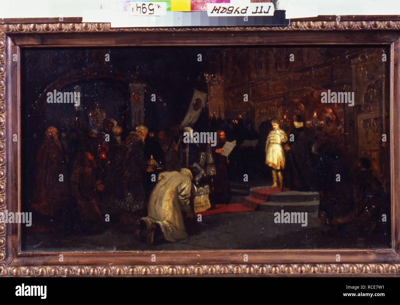 L'élection de Michail Romanov au Tsar le 14 mars 1613. Musée : la Galerie nationale Tretiakov (Moscou). Auteur : Mikhail Vassilevitch Nesterov,. Banque D'Images