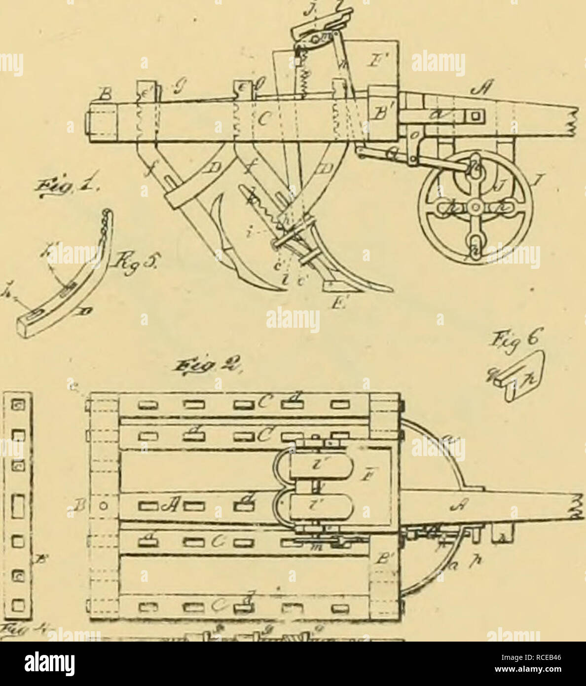 . Recueil d'outils agricoles, brevetée aux États-Unis de l'an 1789 à juillet 1881 ... Les machines agricoles ; les brevets. N° 205 068. 2 juillet breveté. 1878.. Veuillez noter que ces images sont extraites de la page numérisée des images qui peuvent avoir été retouchées numériquement pour plus de lisibilité - coloration et l'aspect de ces illustrations ne peut pas parfaitement ressembler à l'œuvre originale.. Allen, James T. (James Titus) ; United States. Office des brevets. [New York, imprimé par J. C. von Arx Banque D'Images