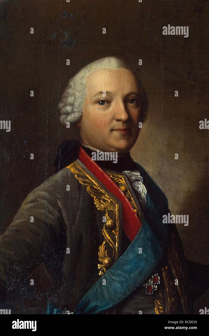 Portrait de Caspar von Saldern (1711-1786). Musée : Etat de l'Ermitage, Saint-Pétersbourg. Auteur : ERICHSEN, VIGILIUS. Banque D'Images