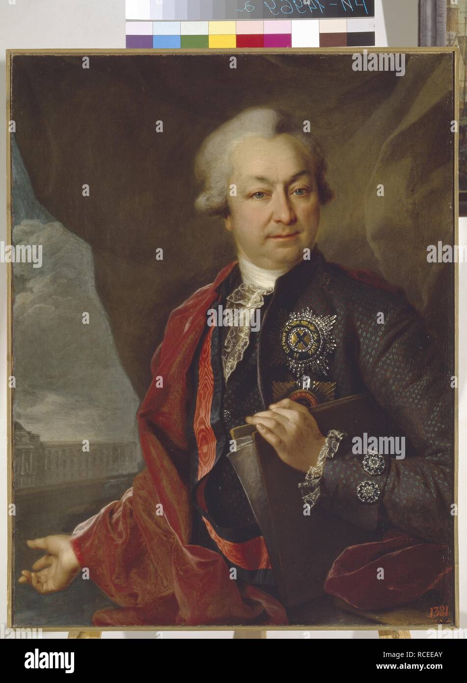 Portrait du Comte Ivan Ivanovitch Chouvalov (1727-1797). Musée : Musée de l'état de Palais de Pavlovsk, Saint-Pétersbourg. Auteur : Levitsky, Dmitri Grigorievich. Banque D'Images