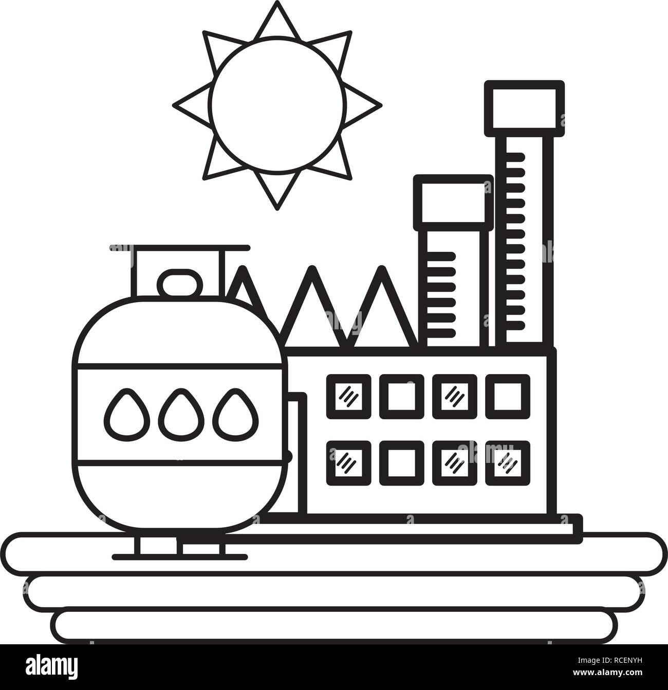 L'usine électrique de puissance Illustration de Vecteur