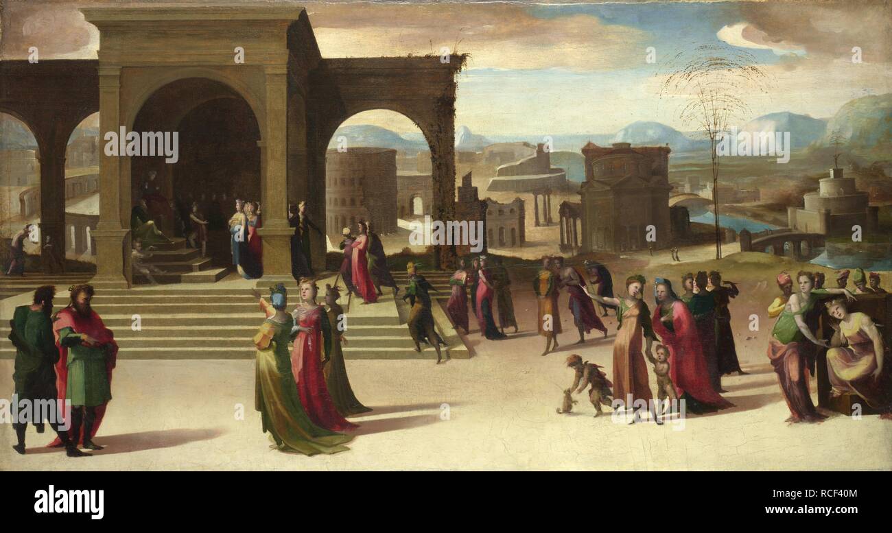 L'histoire de Papirius. Musée : National Gallery, Londres. Auteur : BECCAFUMI, Domenico. Banque D'Images