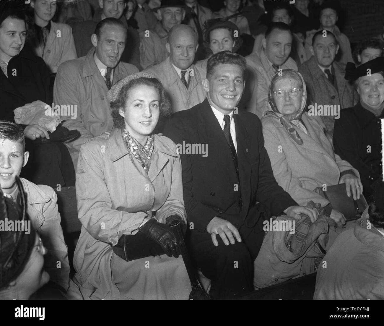 Tegen Ajax Amsterdam 2-1 t Hart van Bestanddeelnr tribune op, 904-2065. Banque D'Images