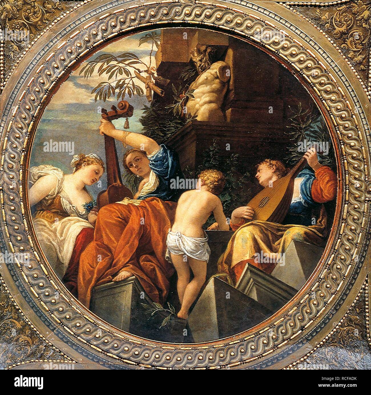 Allégorie de la musique. Musée : Biblioteca Nazionale Marciana, Venise. Auteur : VERONESE, Paolo. Banque D'Images