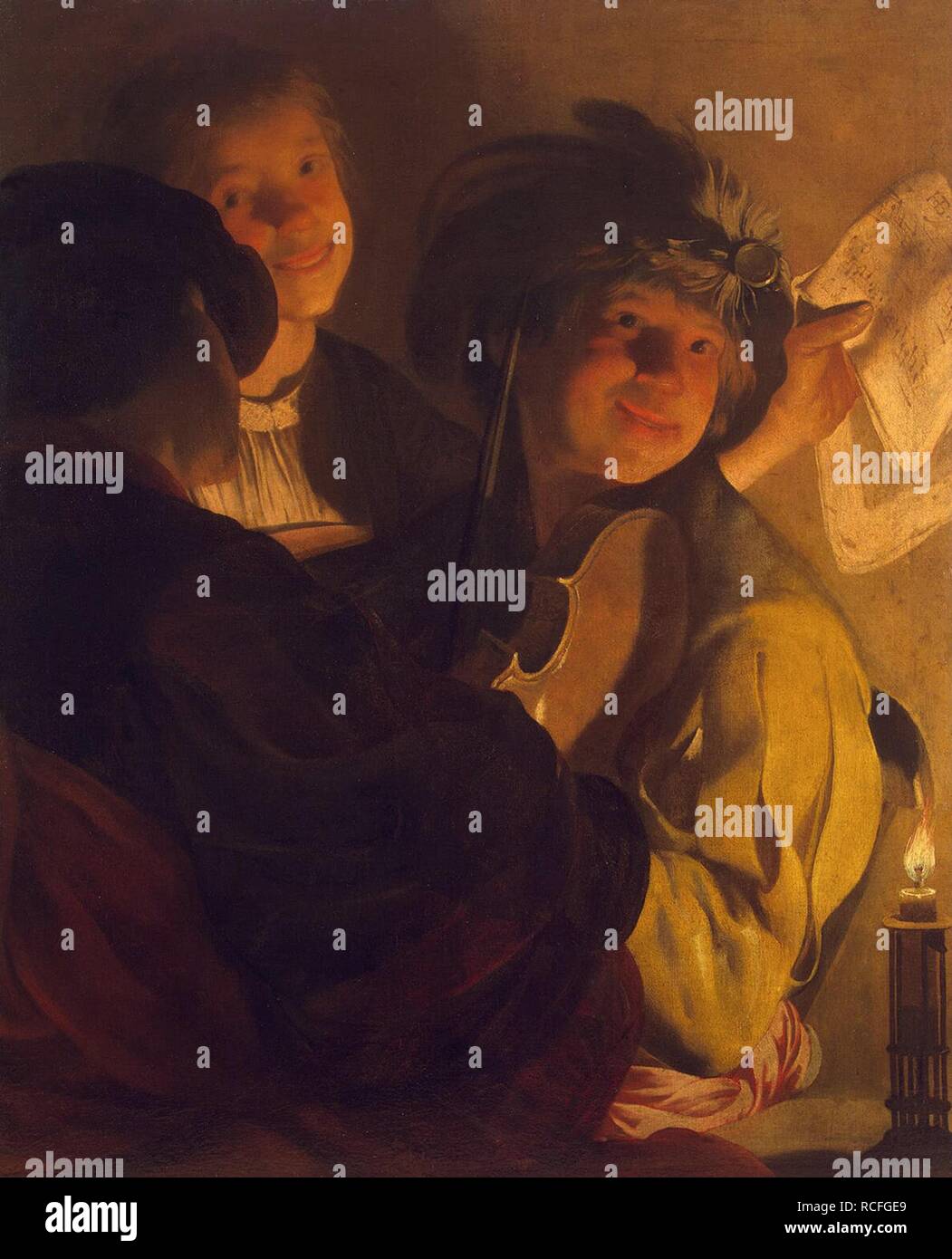 Les concerts. Musée : Etat de l'Ermitage, Saint-Pétersbourg. Auteur : Ter Brugghen, Hendrick Jansz. Banque D'Images