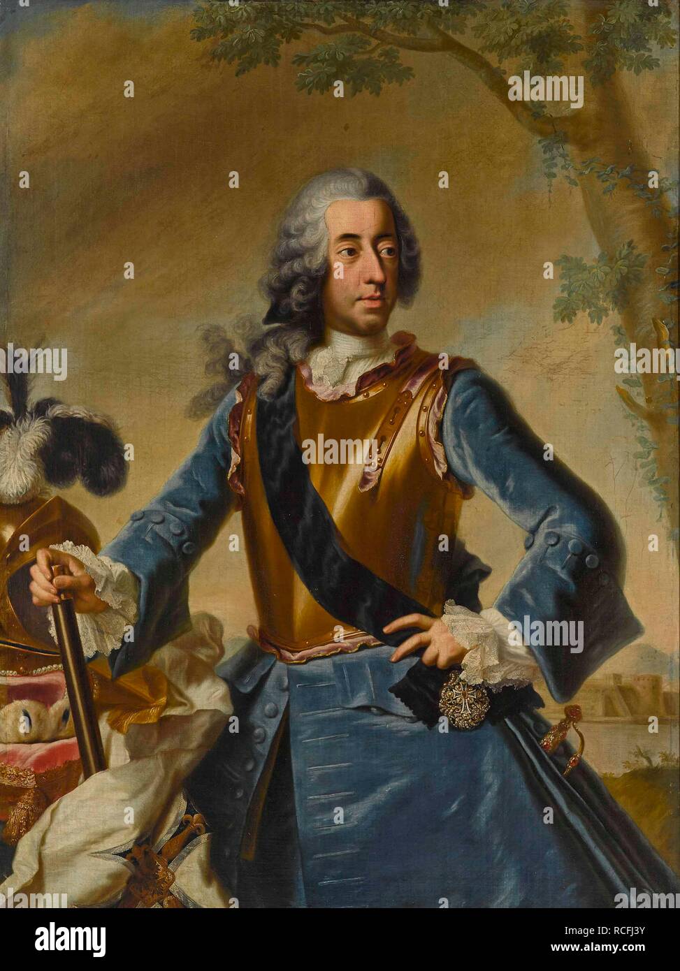 Clément Auguste de Bavière (1700-1761), Maximilien-henri de Cologne comme Grand Maître de l'Ordre Teutonique. Musée : collection privée. Auteur : DESMAREES, GEORGE. Banque D'Images