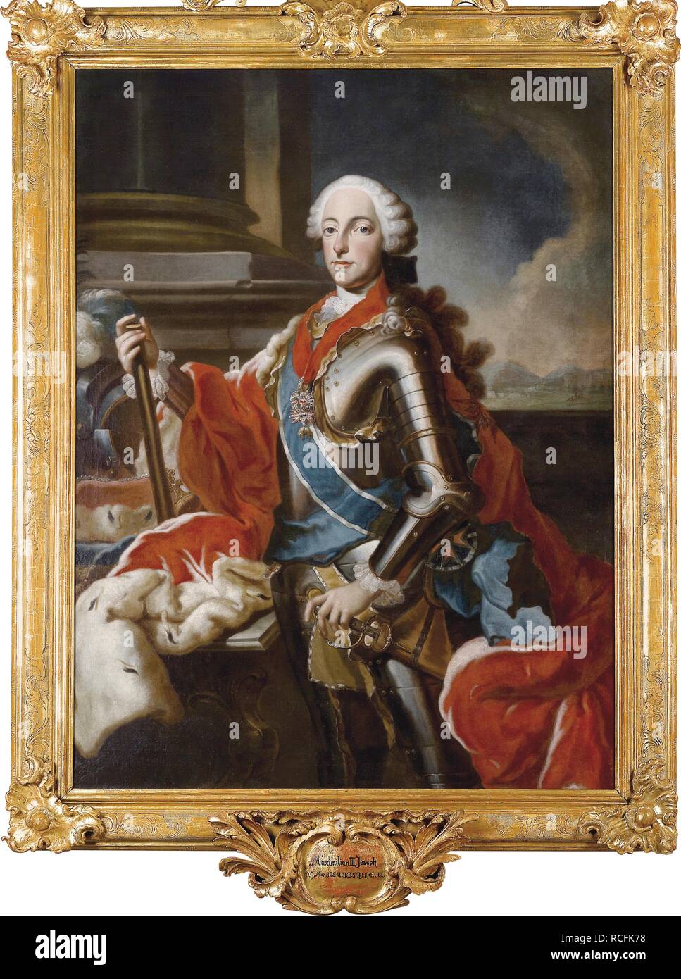 Portrait de Maximilien III Joseph (1727-1777), électeur de Bavière. Musée : collection privée. Auteur : DESMAREES, GEORGE. Banque D'Images