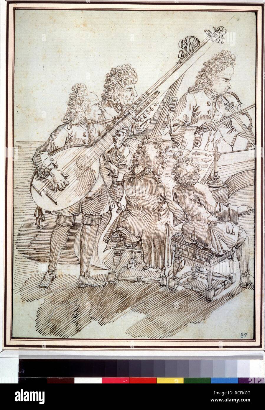 Un concert. Musée : l'État A. Musée des beaux-arts Pouchkine, Moscou. Auteur : PIER LEONE GHEZZI,. Banque D'Images