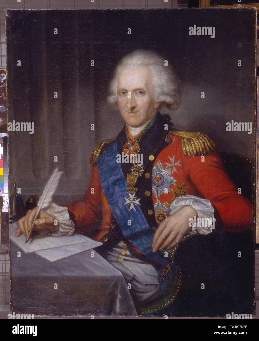 Portrait de l'homme d'État et réformateur compter Jacob Sievers (1731-1808). Musée : Musée Russe, Saint-Pétersbourg. Auteur : Gerhard von Kügelgen,. Banque D'Images