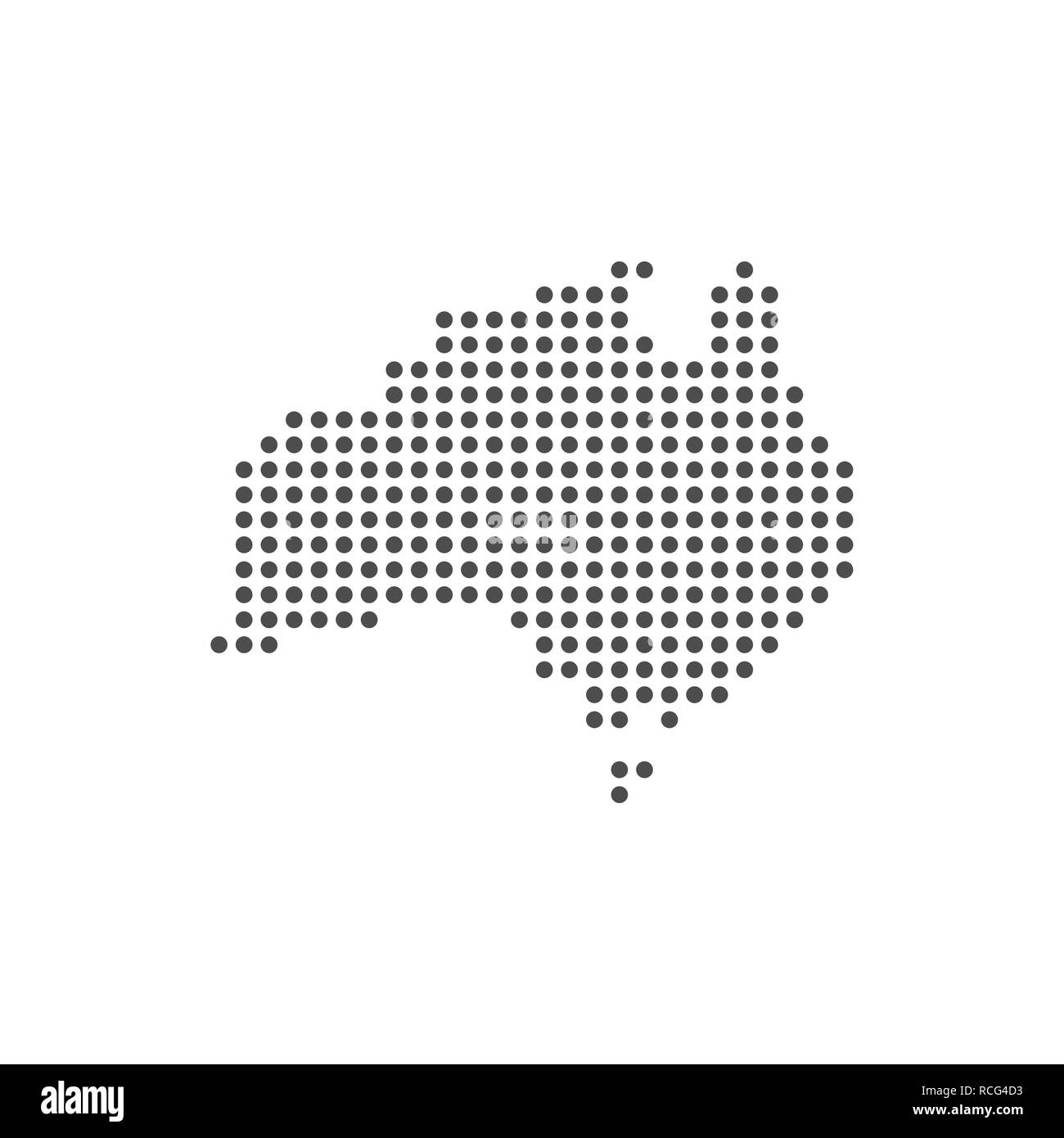 L'Australie en pointillé gris world map vector design plat Illustration de Vecteur