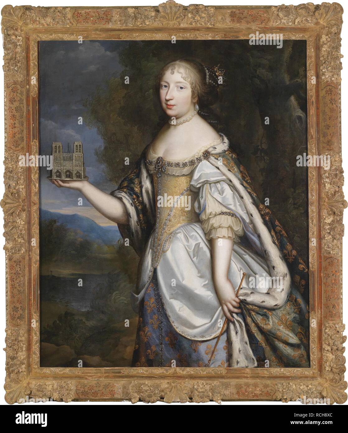 Portrait de Marie-Thérèse d'Espagne (1638-1683), Reine consort de France et de Navarre. Musée : collection privée. Auteur : BEAUBRUN, CHARLES. Banque D'Images