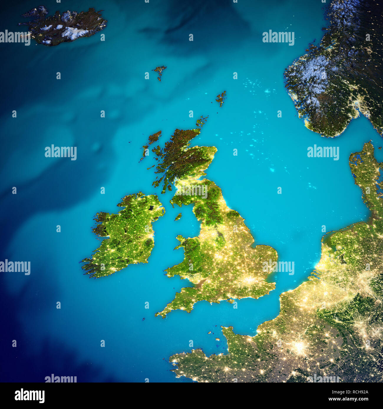 Royaume-uni et Irlande map Banque D'Images
