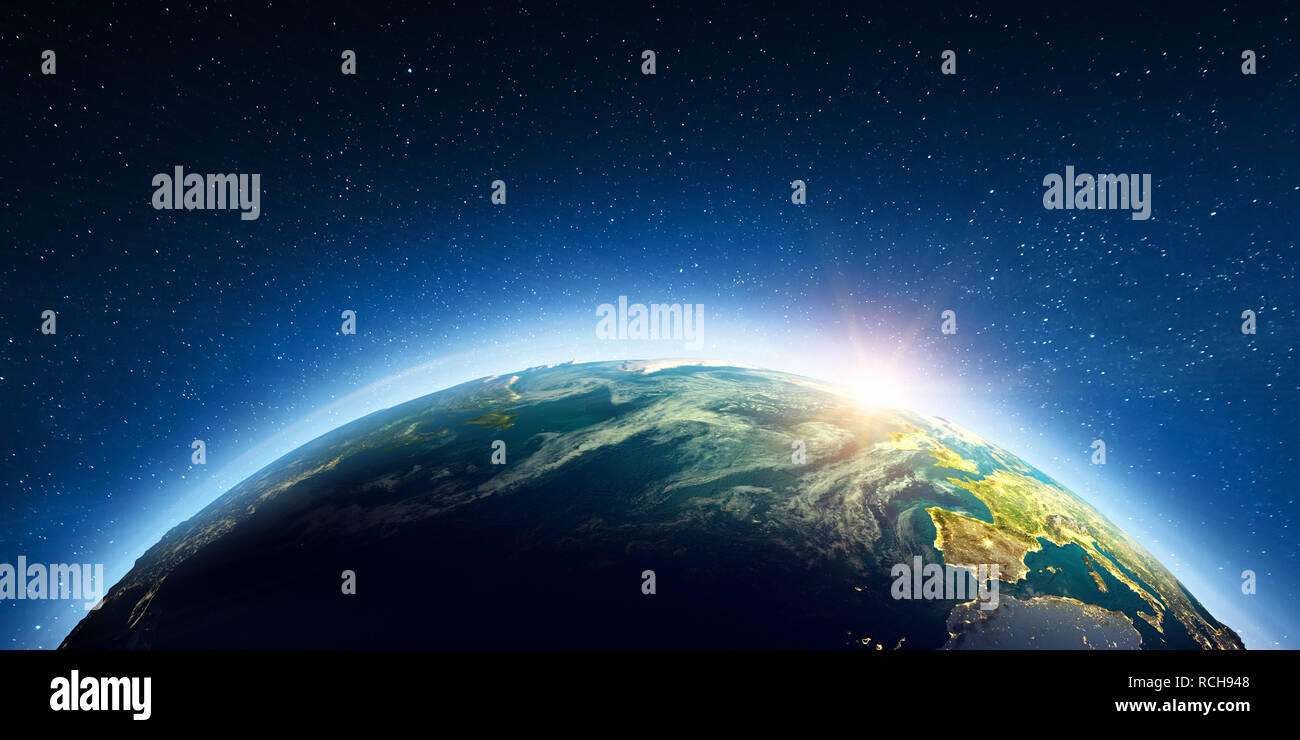 À partir de l'espace atlantique Banque D'Images